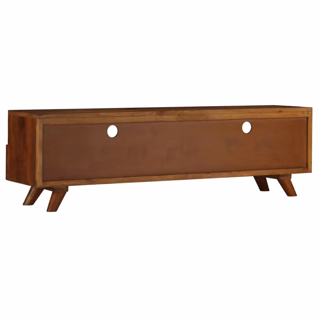 Berkfield Home Retro Solid Reclaimed Wood TV Cabinet in Brown, W/D/H: 140 x 40 x 40 cm – 2