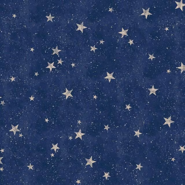 Crown Starlight Stars Abstract Geometric Wallpaper in Blue Matt Paper