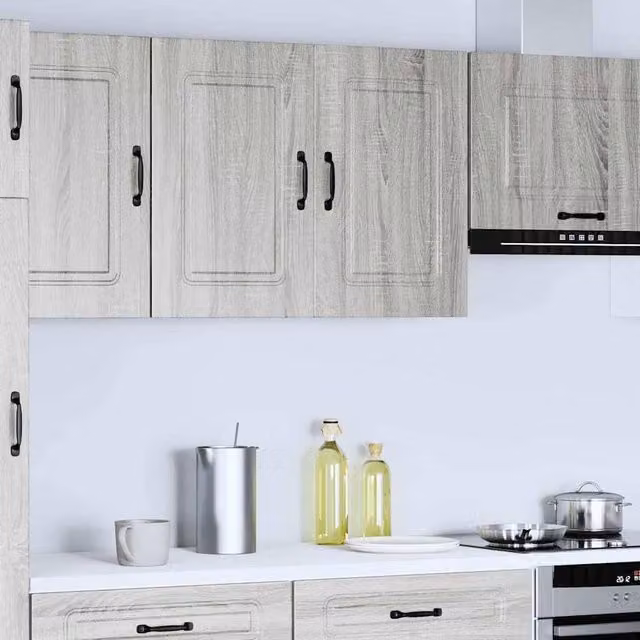 Berkfield Home Kalmar Wall Mounted Kitchen Cabinet in Grey Sonoma Matt MDF