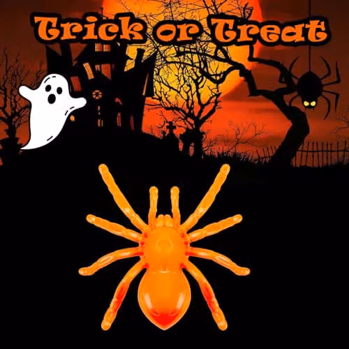 VFM e-Store Light Up Spider with Suction for Halloween Parties in Black and Orange – 4
