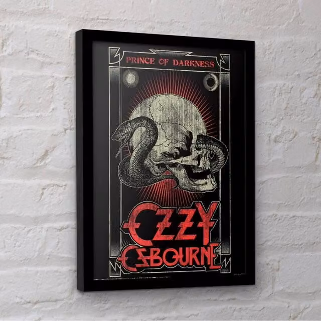 Ozzy Osbourne Prince Of Darkness Framed Paper Poster in Black – 1
