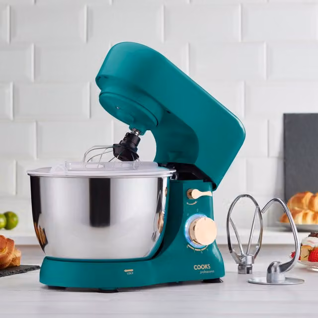Cooks Professional 1000W Stand Mixer in Petrol