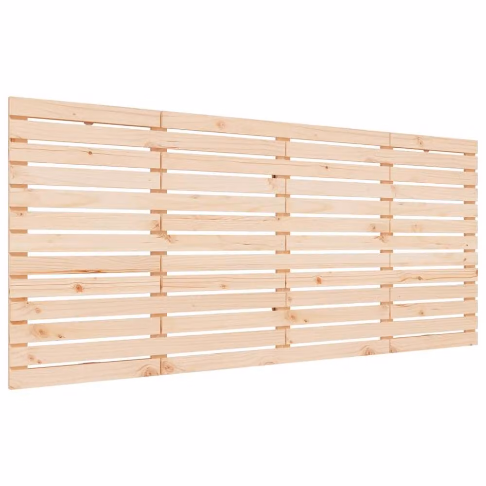 Berkfield Home Solid Wood Pine Wall Headboard in Light Brown, W: 156 cm, D: 3 cm, H: 91.5 cm – 2