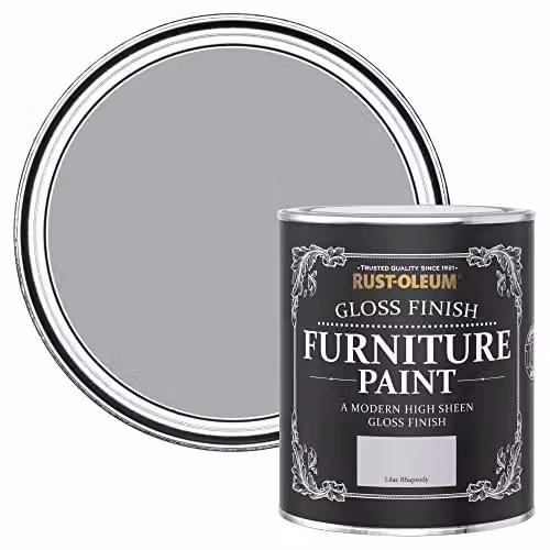Rust-Oleum Purple Gloss Water-Based Furniture and Skirting Board Paint, 750ml
