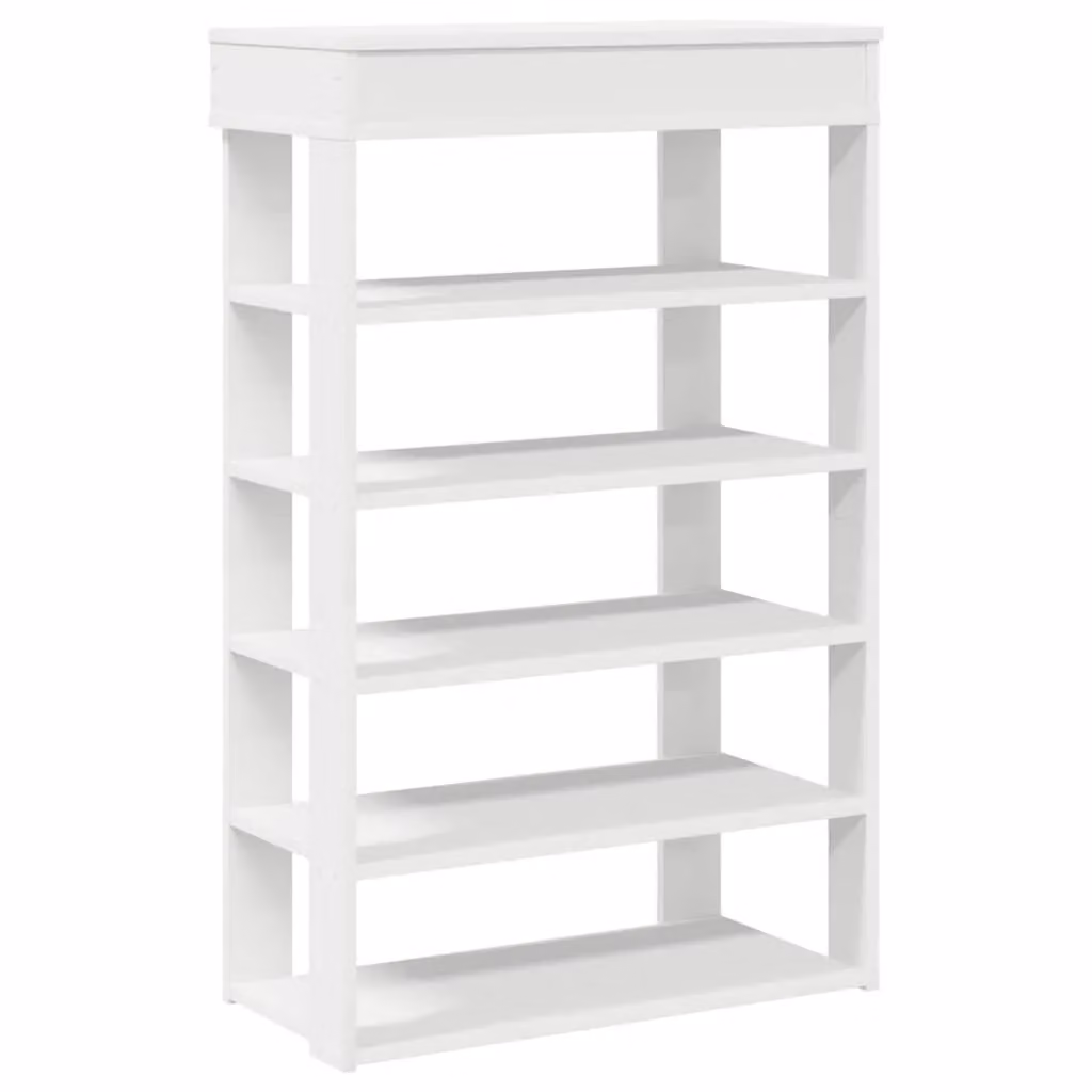 Berkfield Home White Wall Mounted Shoe Rack, W/D/H: 60 x 30 x 98 cm – 2