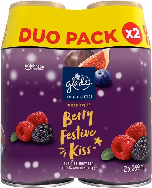 Glade Automatic Spray Twin Refill Winter Berry Kiss Multicolour
