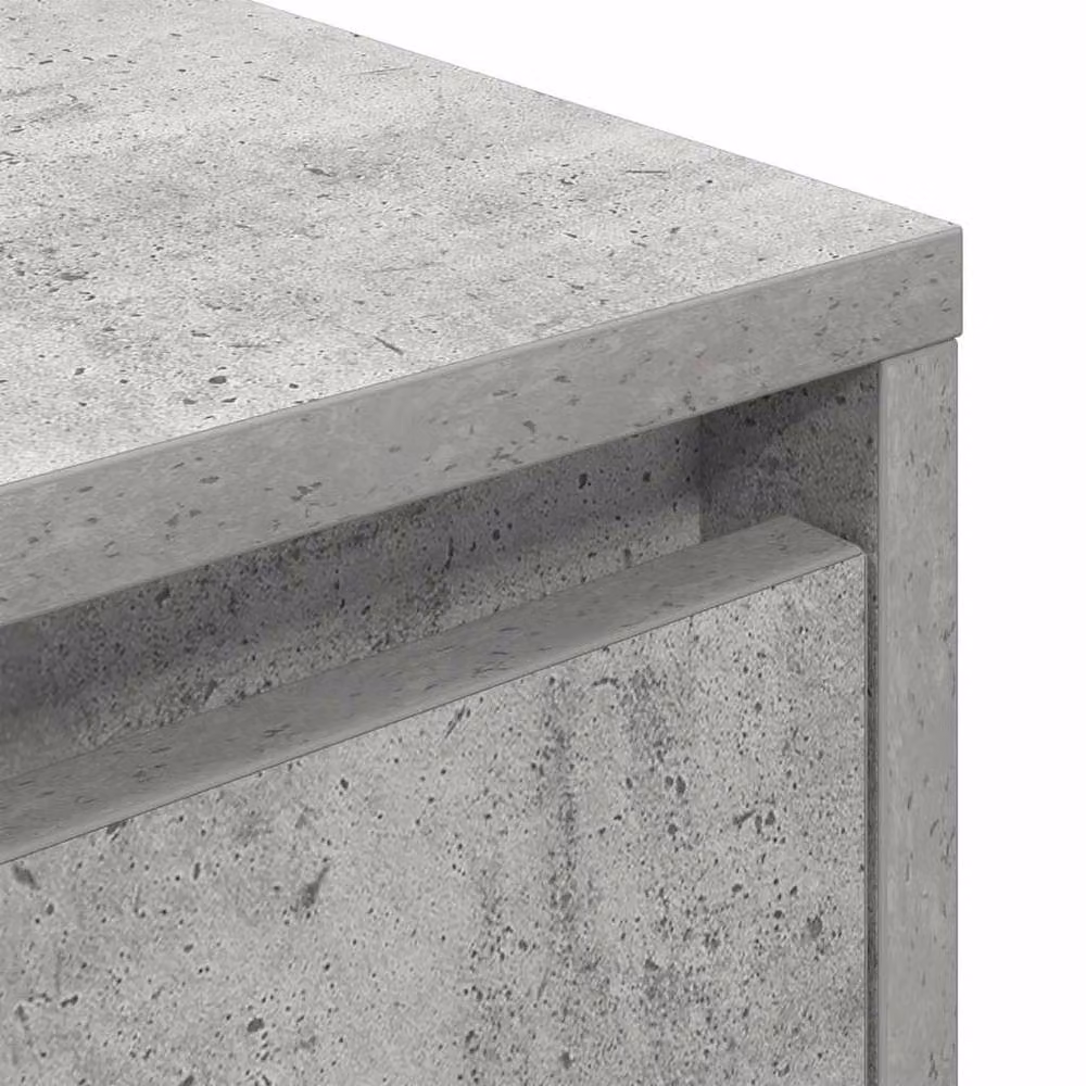 Berkfield Home Bedside Cabinet with Integrated LED Lights in Concrete Grey, W: 38 cm, D: 34 cm, H: 50 cm – 3