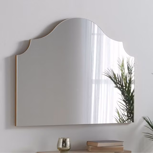 Yearn Precious Arch Overmantle Wall Mirror in Gold