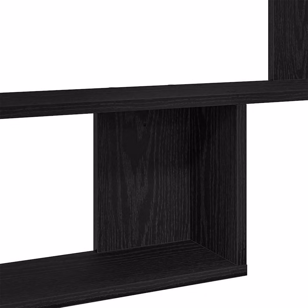 Berkfield Home Wall Mounted Shelf in Black Oak, W/D/H: 100 x 15 x 70 cm – 4