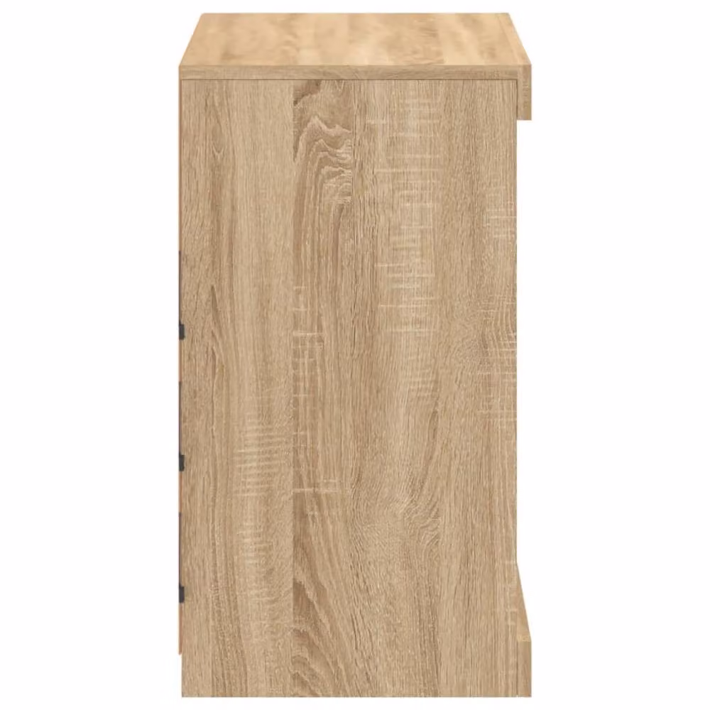 Berkfield Home Modern Sideboard with Integrated LED Lights in Sonoma Oak Brown, W: 60.5 cm, D: 37 cm, H: 67 cm – 4