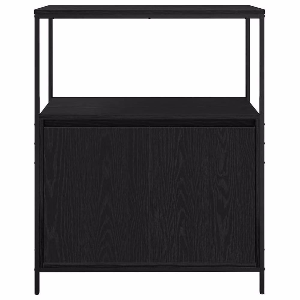 Berkfield Home Black Oak Bathroom Cabinet with Shelves and Hinged Doors, W/D/H: 76.5 x 35 x 95 cm – 4