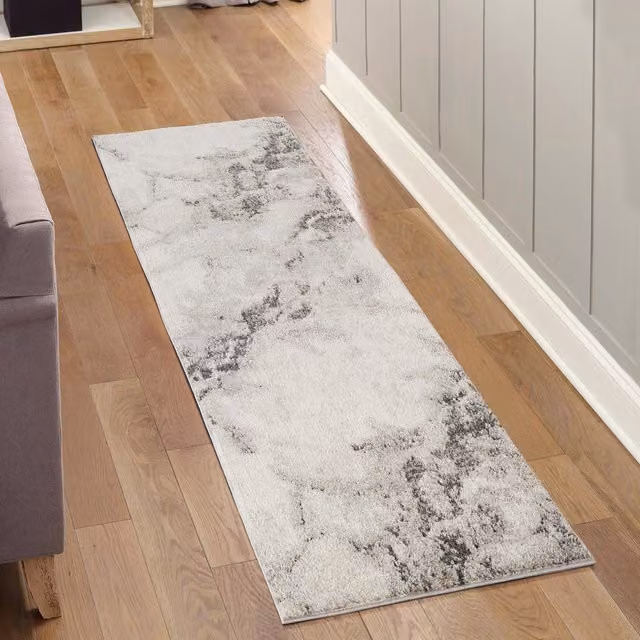 Desire Rugs Essence Organic Abstract Design Area Rug and Hallway Runner in Grey, 220 cm