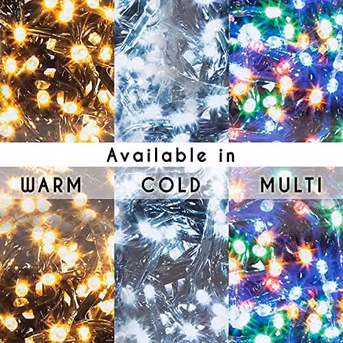 PMS VFM Cold White 720 LED Christmas Cluster Lights, 9.4m Multi-Function String Lights for Indoor and Outdoor Use – 2