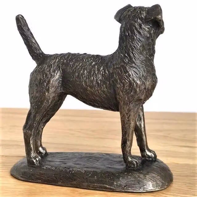 Animal Crackers Border Terrier Dog Figurine in Solid Cold Cast Bronze by Harriet Glen – 3