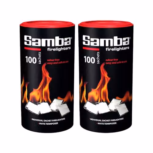 Warma Samba Firestarters Odourless Firelighters in 2 Tubes of 100 Sachets – 1
