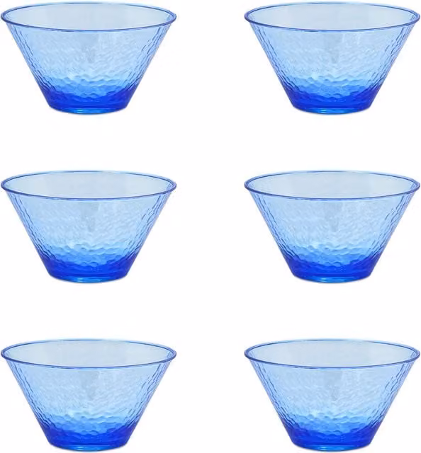 Bayside 6 Pack Blue Acrylic Bowls