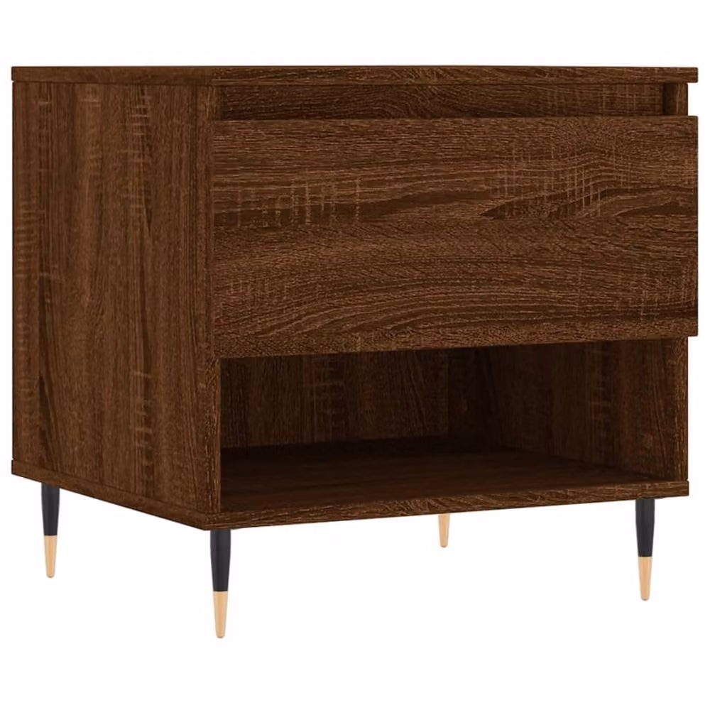 Berkfield Home Modern Coffee Table Set of 2, Brown Oak, W/D/H: 50 x 46 x 50 cm – 4