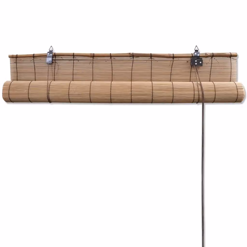 Berkfield Home Bamboo Roller Blind, Brown, W: 100 cm, H: 220 cm – 3