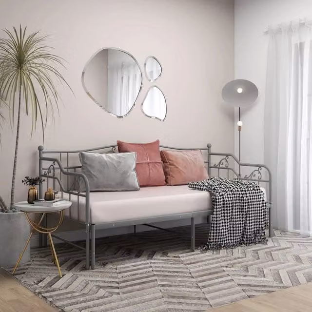 Berkfield Home Grey Metal Pull-out Sofa Bed Frame W/D/H: 90 x 200 cm – 1