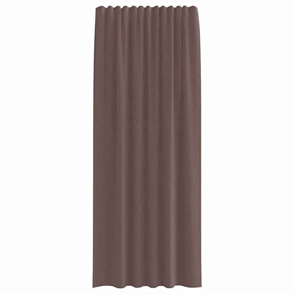 Berkfield Home Brown Voile Fabric Curtains with Rod Pockets, 2 Pack – 3