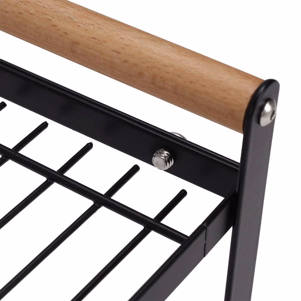 Garden Sanctuary Black Metal Freestanding Kitchen Spice and Herb Rack Organiser – 4