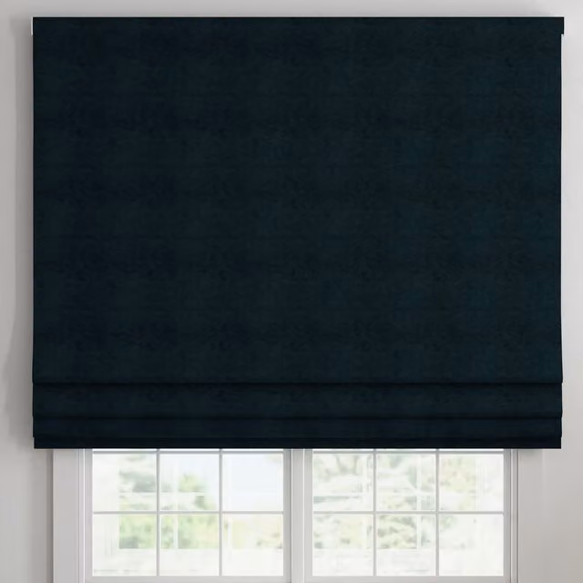 ANTE DECOR Altro Made To Measure Blackout Roman Blind in Night Sky Blue