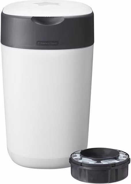Tommee Tippee Twist & Click Advanced Nappy Bin in White