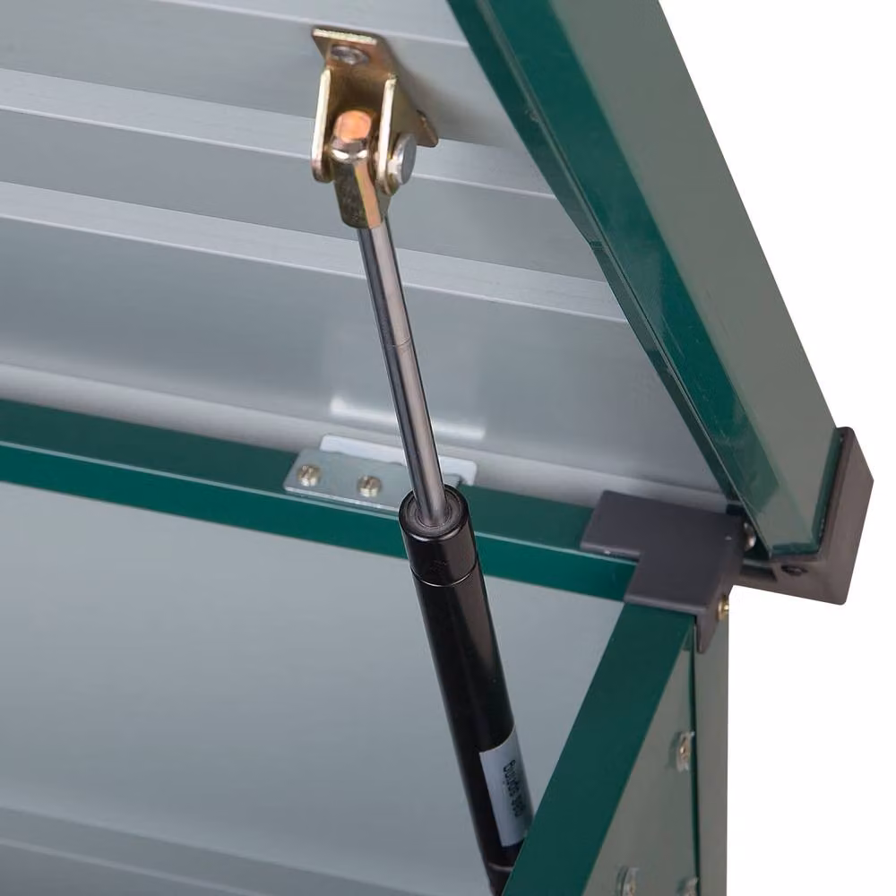 Wyld and Coco 400L Lockable Outdoor Storage Box in Green Galvanised Steel – 5