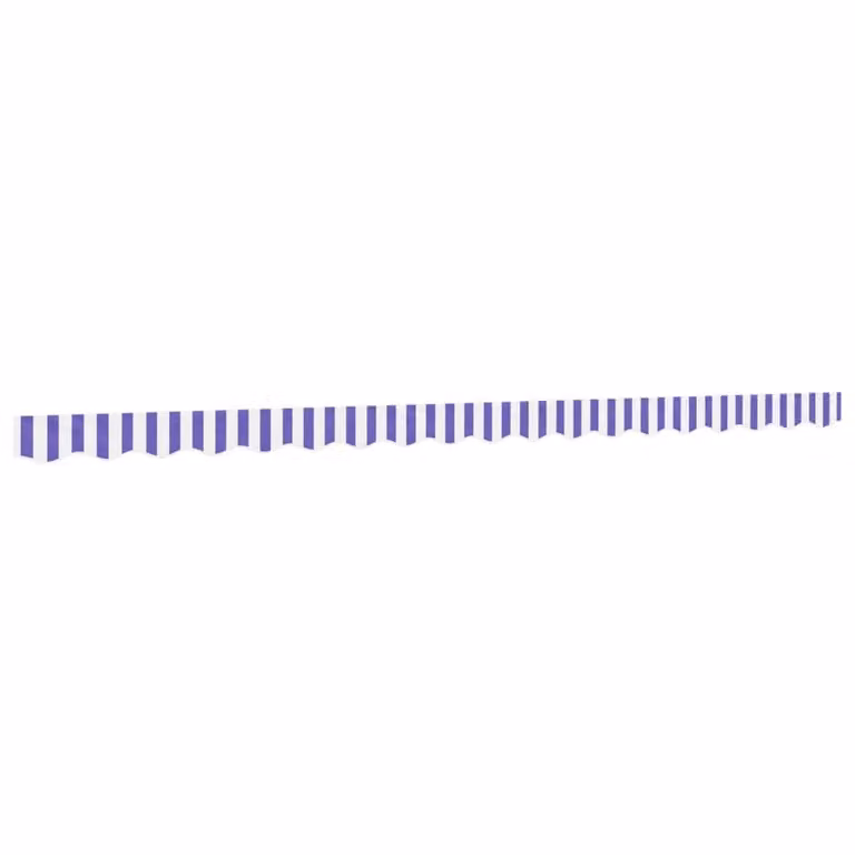 Berkfield Home Replacement Awning Valance Fabric in Blue and White Stripe, 4.5 m