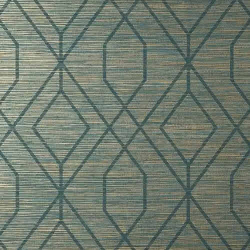 Crown Abstract Geometric Petrol Teal Washable Wallpaper Roll