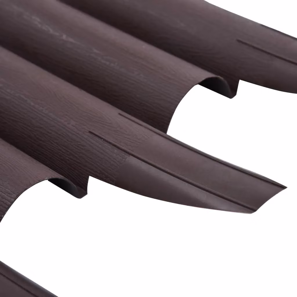 Berkfield Home Brown Plastic Lawn Edging, 36 Pieces, 10 m – 6