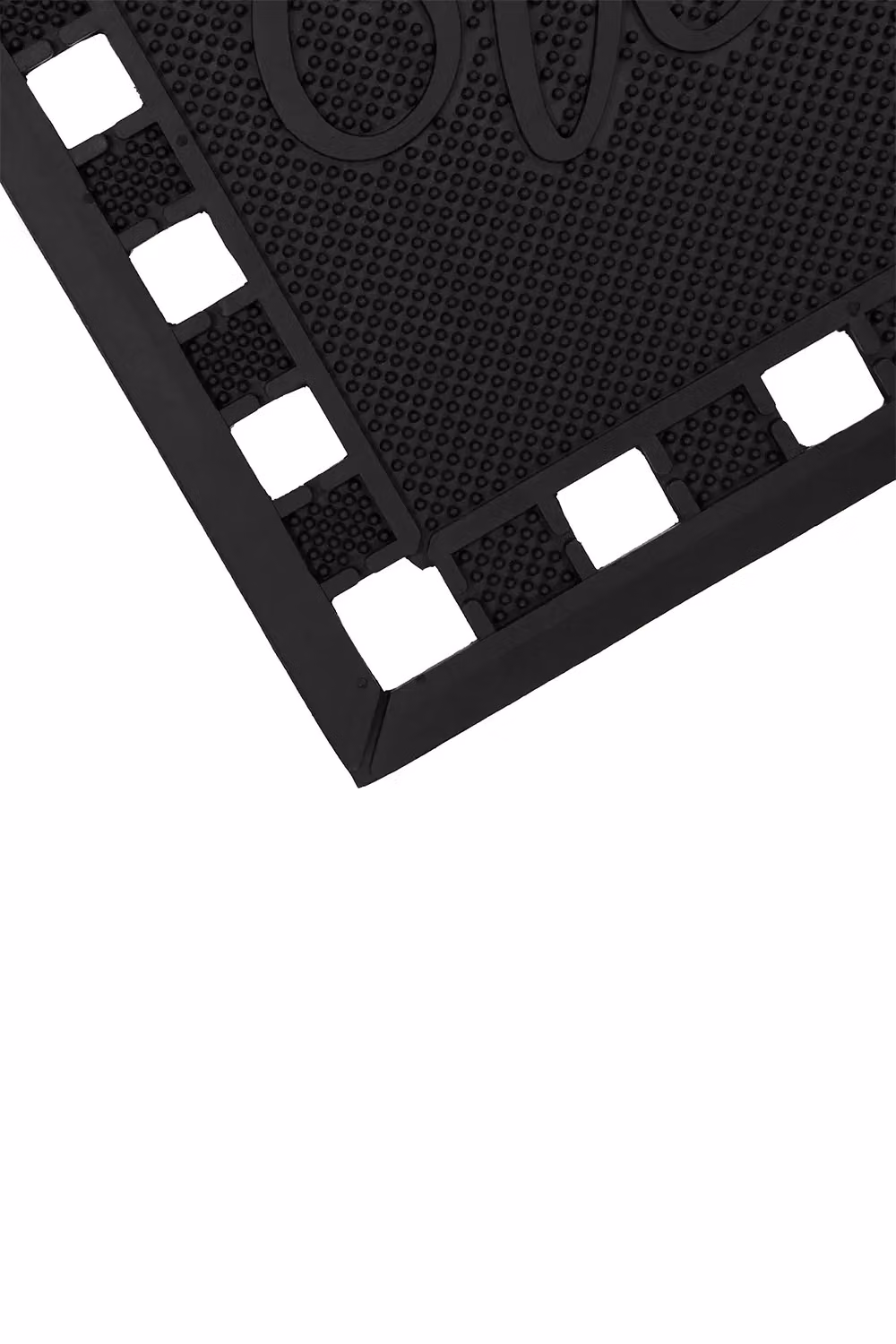 JVL Maiva Welcome Scraper Rubber Studs Doormat in Black, W/D: 60 x 40 cm – 7