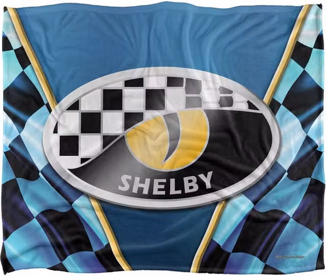 LOGOVISION Shelby Cobra Eye Logo Super Soft Fleece Throw Blanket, White, W/D/H: 152 x 127 cm – 5
