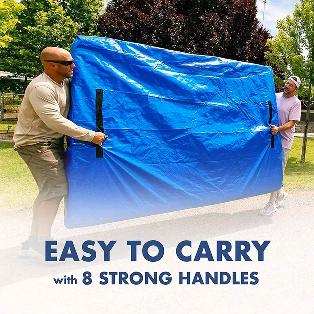 SPETLEK Waterproof Mattress Bag with Zipper and Moving Handles in Blue – 3