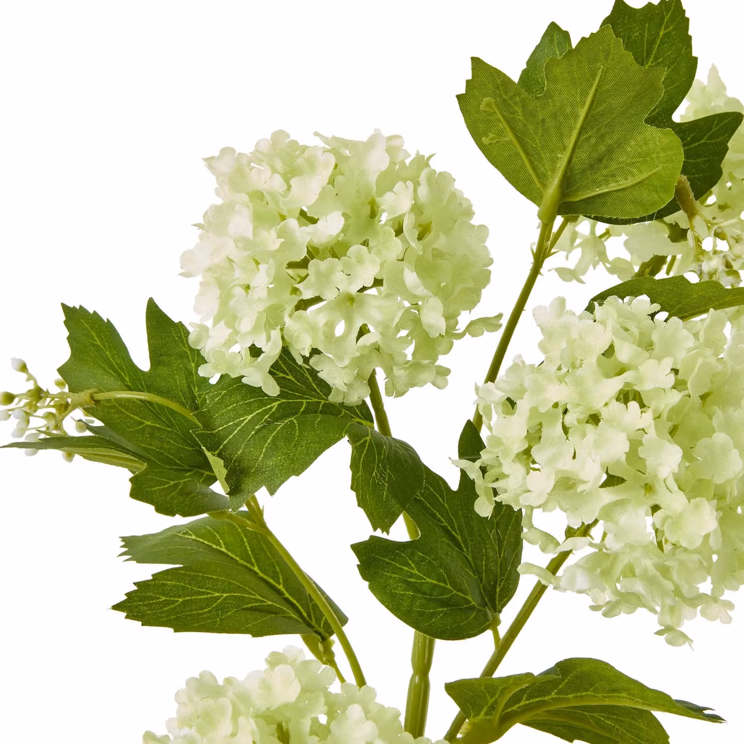 Hill Interiors Snowball Viburnum Artificial Flower Spray in Green and White – 2
