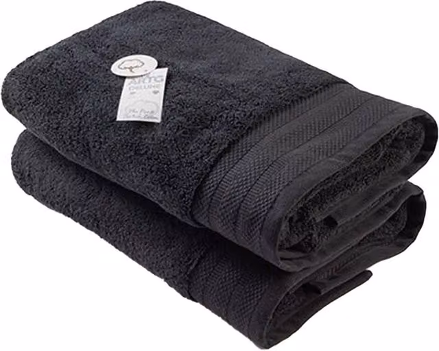 ARTG Excellent Deluxe Cotton Terry Bath Towel in Black – 1