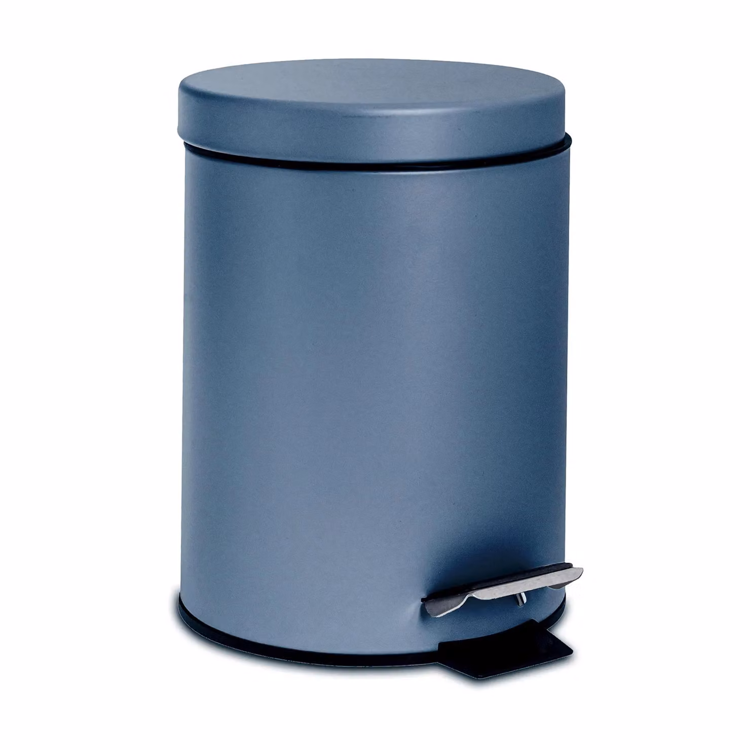 Harbour Housewares Pack of 2 Round Stainless Steel Pedal Bins, 3L, Blue – 5