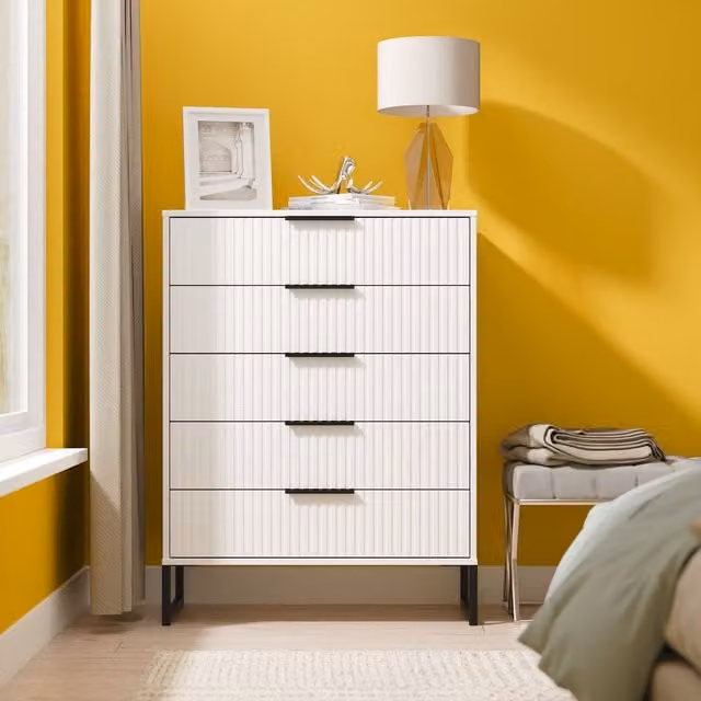2 U Menai 5 Drawer Chest in White – 1