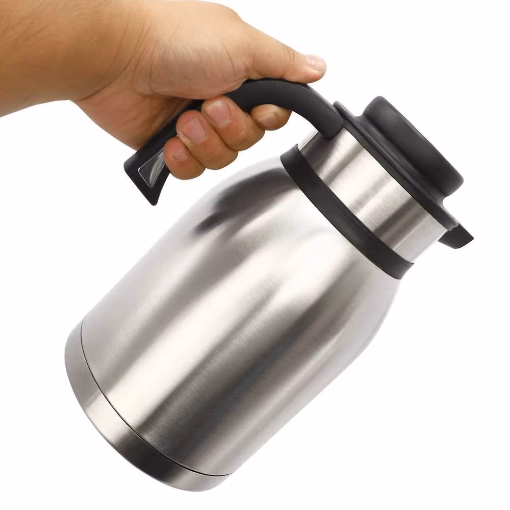 Spetlek 2L Silver Thermal Coffee Pot and Stainless Steel Double Walled Milk Jug – 2