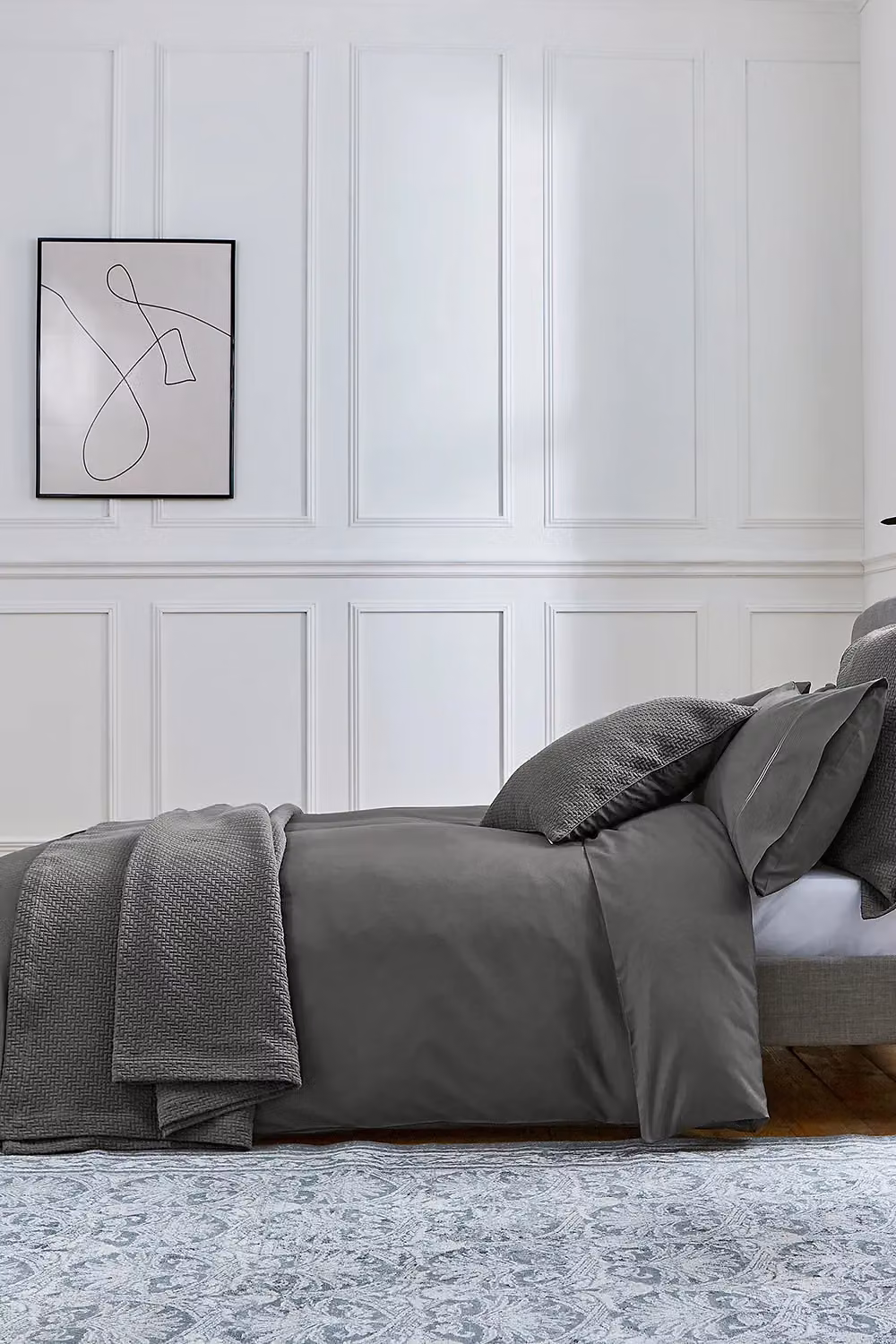 Bedeck of Belfast 1951 Andaz Charcoal Grey Cotton Percale Pillow Sham – 3