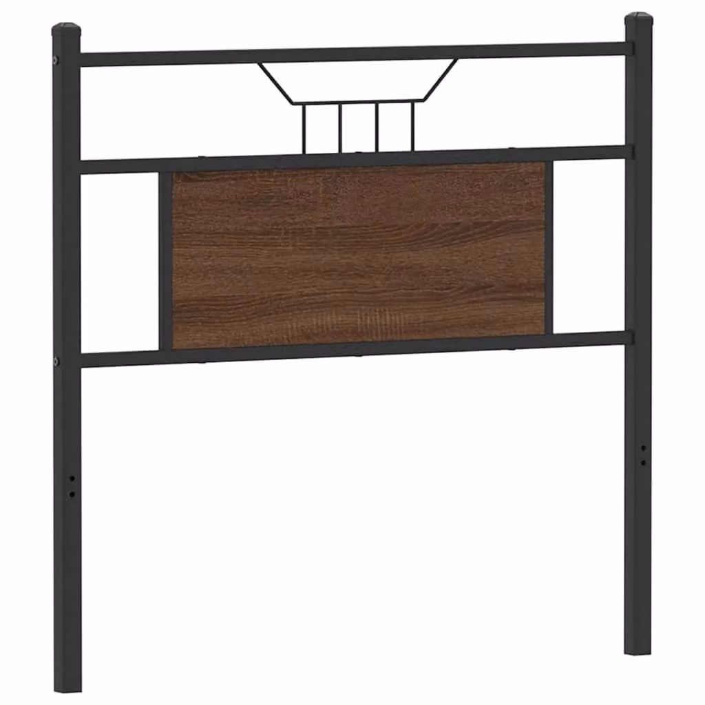 Berkfield Home Industrial Headboard in Brown Oak, Width: 80 cm – 2