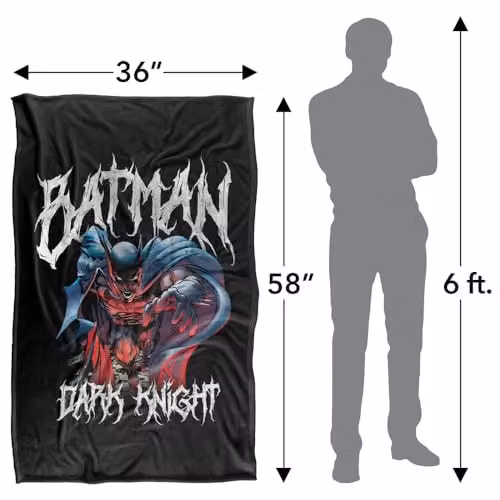 LOGOVISION Batman Evil Dark Knight Band Super Soft Fleece Throw Blanket, Multicolour, W: 91 cm, D: 147 cm – 4