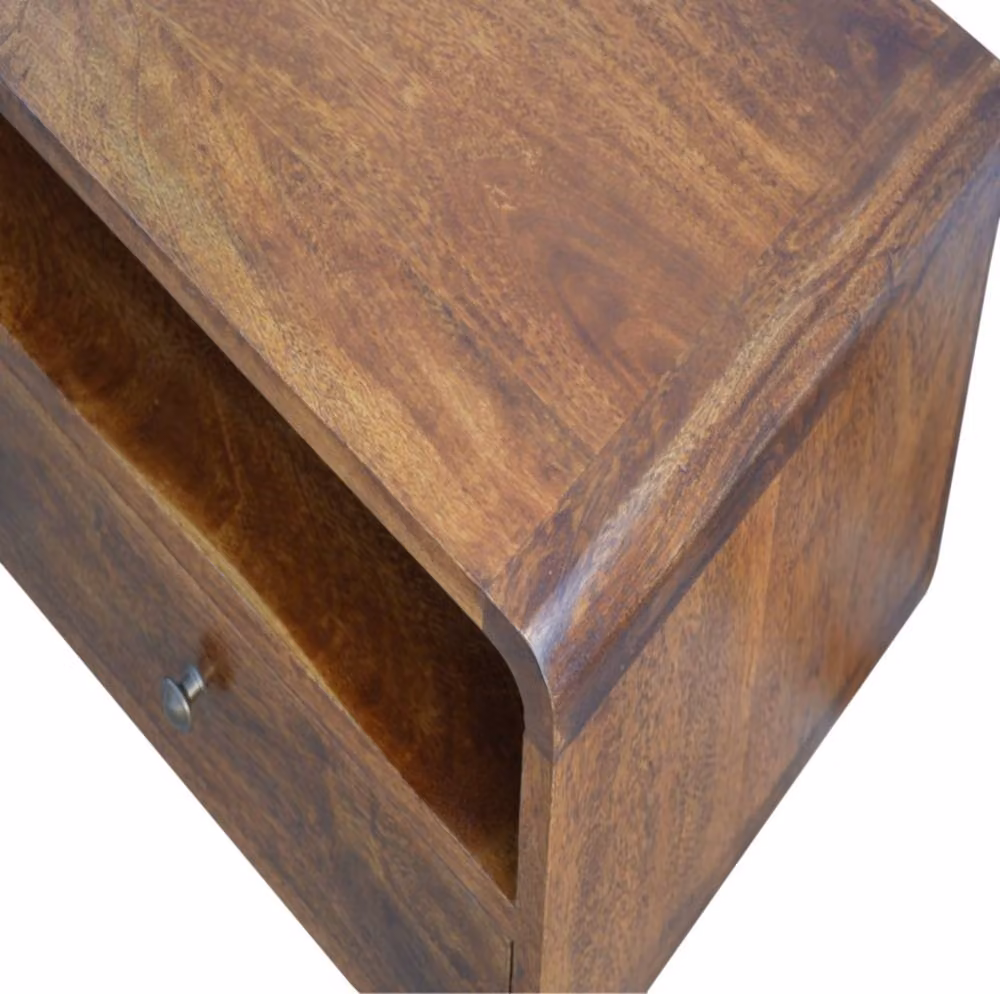 STILVORA 2-Drawer Chest of Drawers in Brown Solid Wood – 7