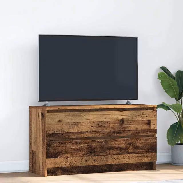 Berkfield Home Rustic Old Wood TV Cabinet in Brown, W/D/H: 100 x 35 x 54 cm – 1