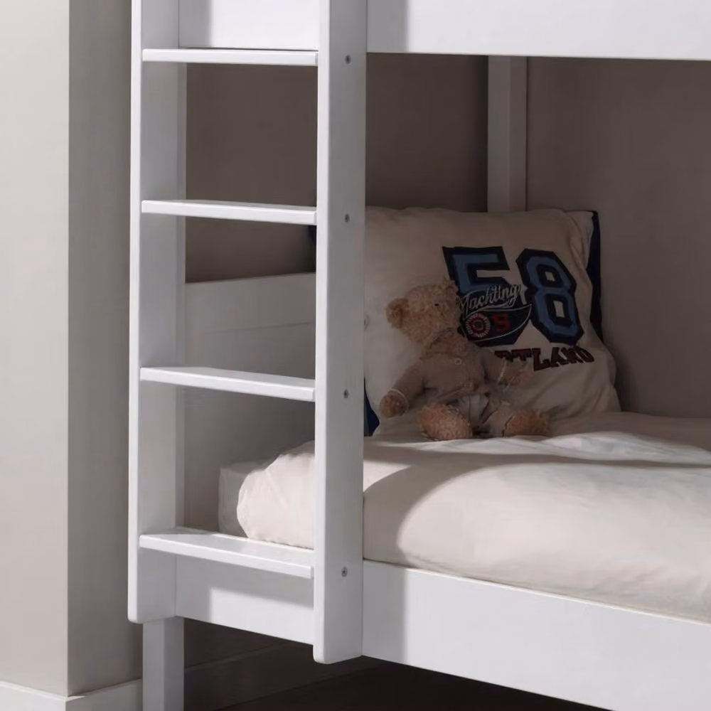 Stratus Interiors Louis Solid Wood Bunk Bed Frame in White or Grey, Size: 90 x 190 cm – 2