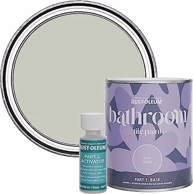 Rust-Oleum Bathroom Tile Paint in Matt Finish, Aloe Green, 750ml