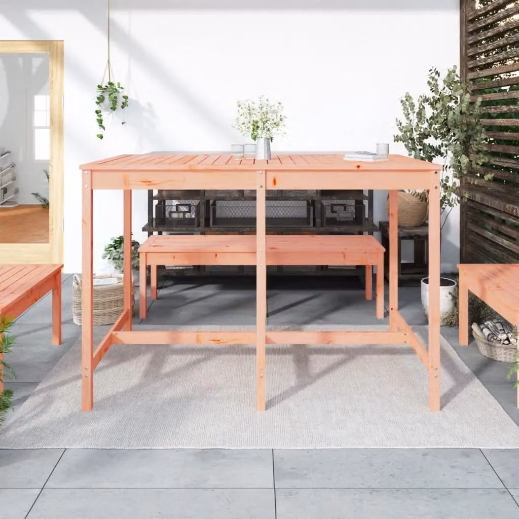 Berkfield Home Garden Table in Brown Solid Wood W/D/H: 159.5 x 82.5 x 110 cm – 2