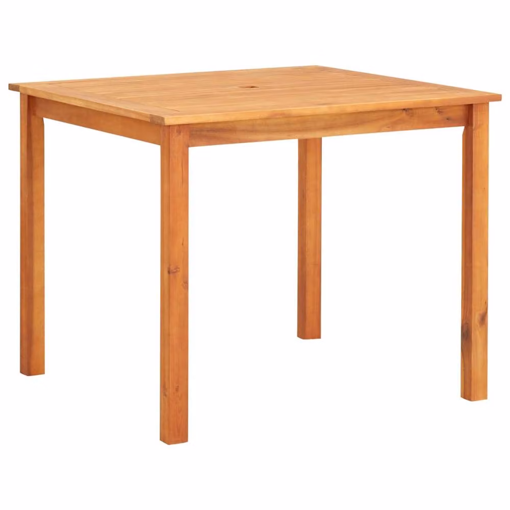 Berkfield Home Square Garden Table in Brown Rustic Acacia Wood, W/D/H: 88 x 88 x 74 cm – 2