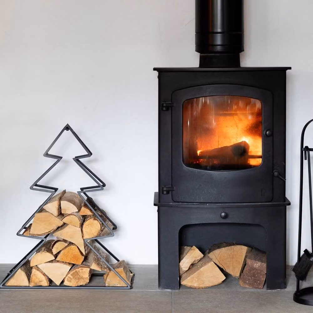 Lemon Pavilion Tree Log Holder Set of 2, Black, H 66.0 x W 54.0 x D 14.0 cm – 2