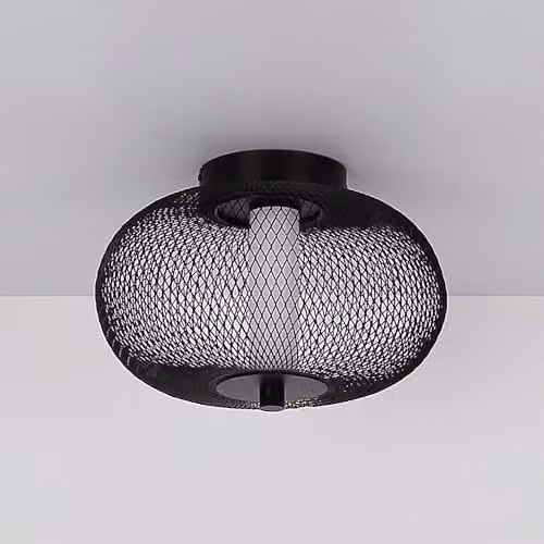 Netlighting Astari Industrial LED Ceiling Light, Matt Black, Diameter: 35 cm – 5